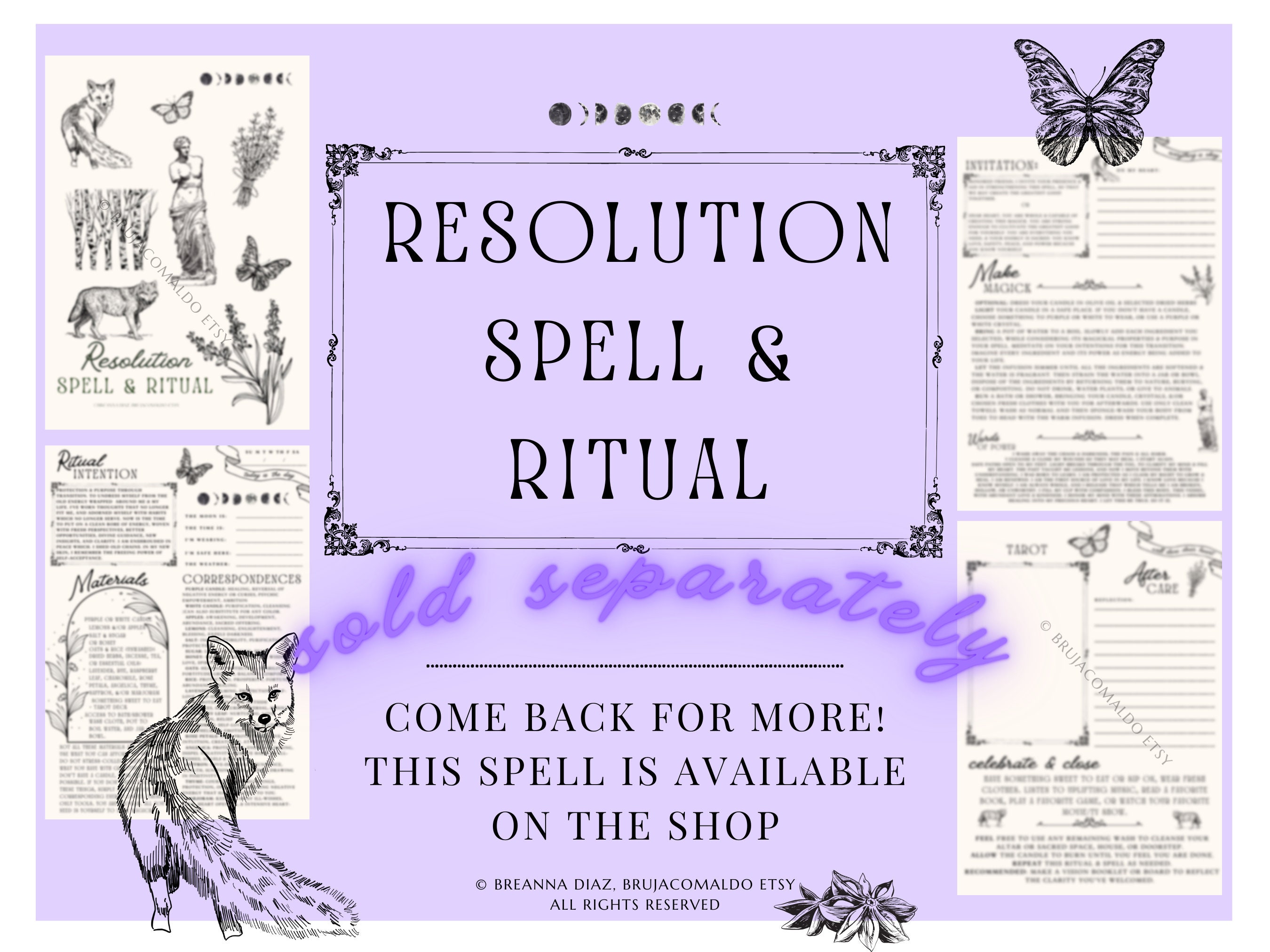 Blank Spell Printable Template Template Digital Spell Planner Blank ...