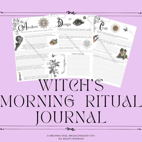 Witchy Morning Ritual Journal & Guide for Visualization, Manifestation, Divination, Self-care, and Mindfulness.