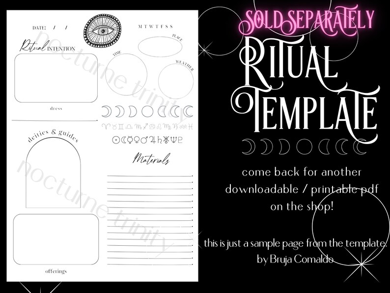 Blank Spell Printable Template Template Digital Spell Planner Blank ...