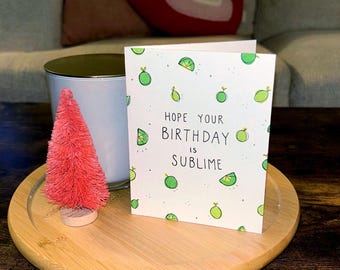 Lime Fruit Pun Birthday Card