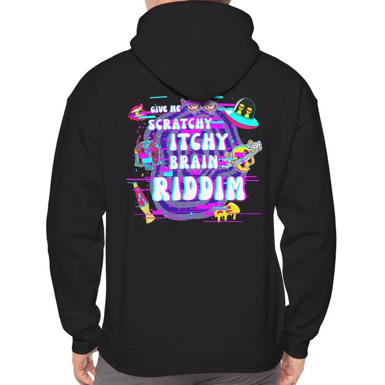 Subtronics "Itchy Scratchy" EDM Merch Rave Hoodie image 3