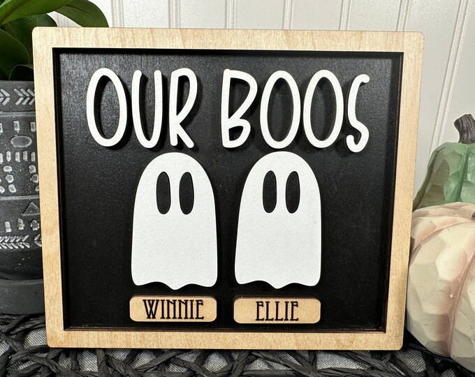 Personalized With Name Ghost Halloween Sign, Adorable Halloween Decor ...
