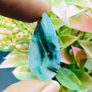 Natural Peruvian Blue Opal Gemstone Top Quality Peruvian Blue Opal Cabochon Peruvian Blue Opal Loose semi precious