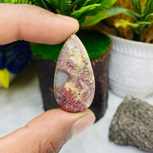 Scenic Moss Agate Gemstone Cabochon, Scenic Stone, Jewelry Supplies, Crystal Cab, Gemstone Jewelry, Craft Cabochon