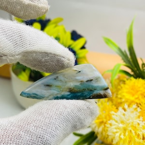 Designer Top Beautiful Peru Opal Natural Blue Peruvian Opal Gemstone A1+Quality Peruvian Opal Cabochon Semi Precious Loose Stone