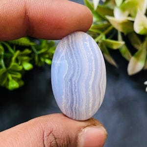 Blue Lace Agaat helende steen cabochon - 100% natuurlijke rustgevende blauwe kanten agaat edelsteen - Gratis verzending na aankoop van 30 dollar