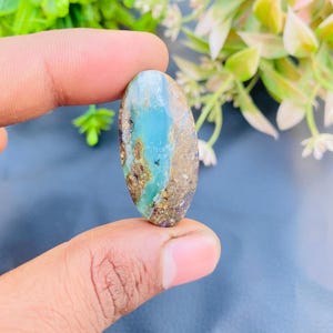 Natural Peruvian Opal look Like Sky & mount Blue Color Stone Peru Opal Gemstones Warping Stones Use For Jewelry Size 37x19x7 mm 35.9 Ct