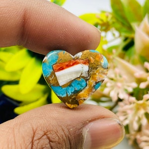 Spiny Oyster turquoise, AAA grade,  oyster copper turquoise, calibrated, flatback cabochon, Gemstone available Wholesale Shop Unique  Stones