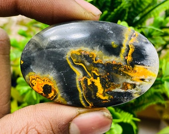 AAA+High Quality! Bumble Bee Gemstone, Natural Designer Bumble Bee Jasper Cabochons, Hand Crafted Smooth Cabochon, Jewelry Making Stones.