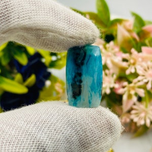 AAA Peruvian Opal Cabochon: Natural Blue Gemstone, 14.70 Carat