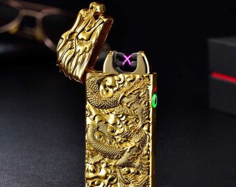 Rechargeable lighter creative metal windproof cigarette lighter