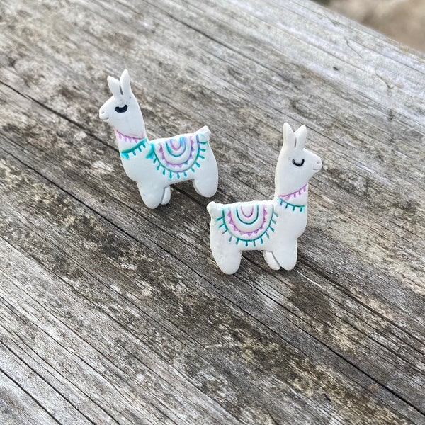 Llama Stud Earrings