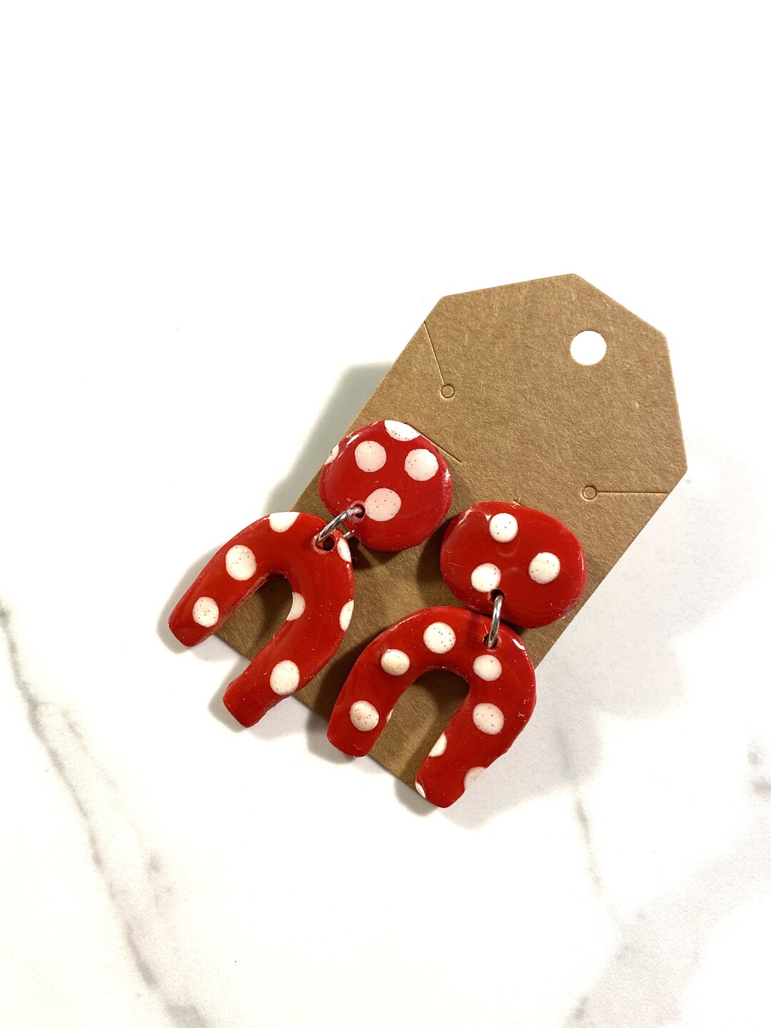 Polka Dot, Resin, Clay Earrings Etsy