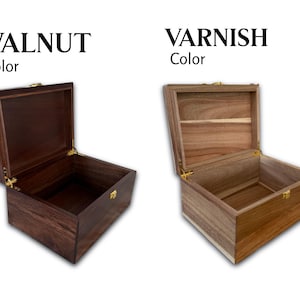Personalized Walnut Keepsake Box, Acacia Wood Wedding Gift image 2