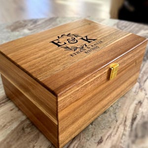Personalized Large Wood Keepsake Box: Engraved Wedding Memory Box - Etsy
