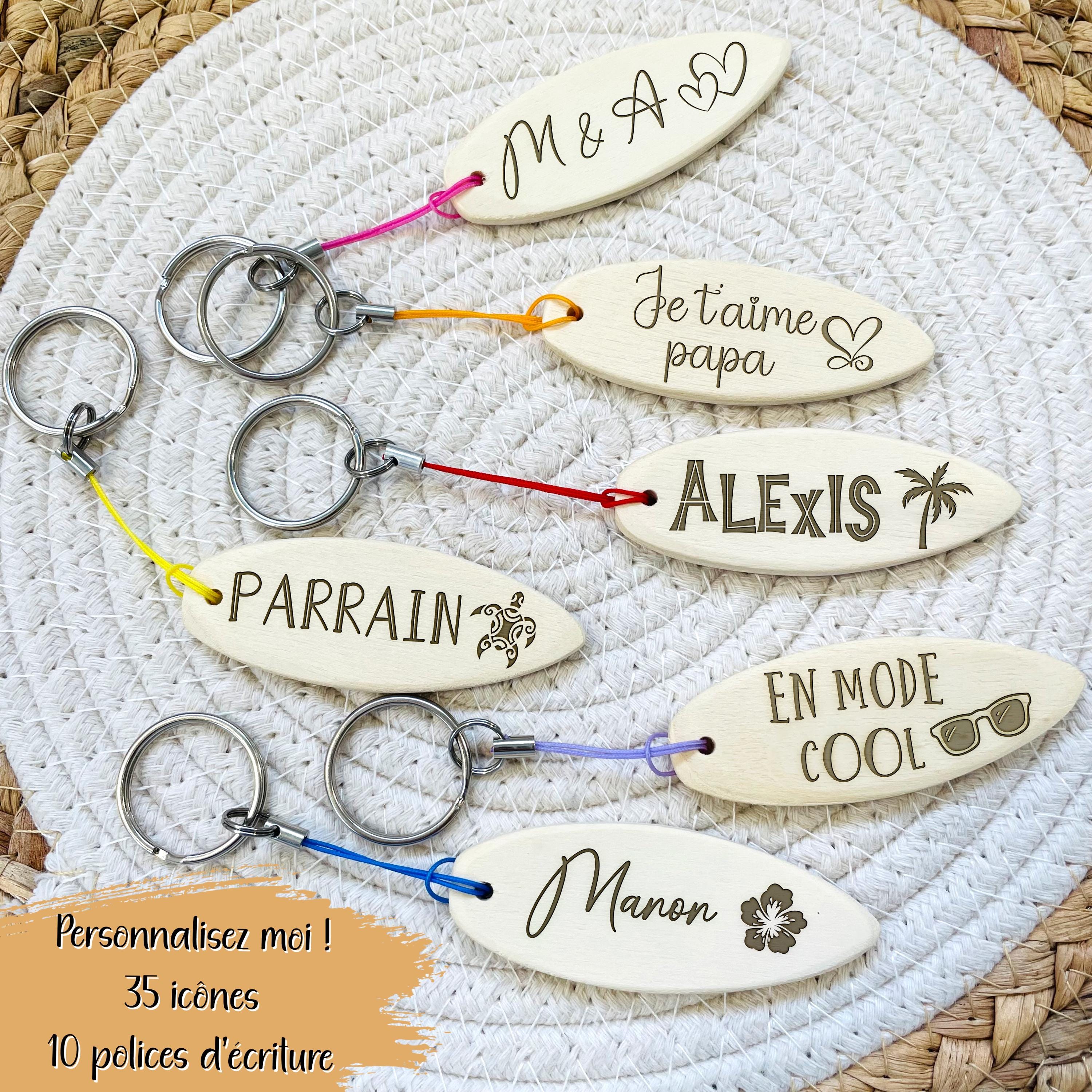 Planche De Surf Décorative Murale - Prénom Personnalisé Bébé Fille - Décoration Crèche