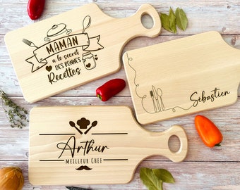 Beech wood cutting board, personalized - KITCHEN Edition - Gifts for Mother's Day, Father's Day, birthday, friends, family
