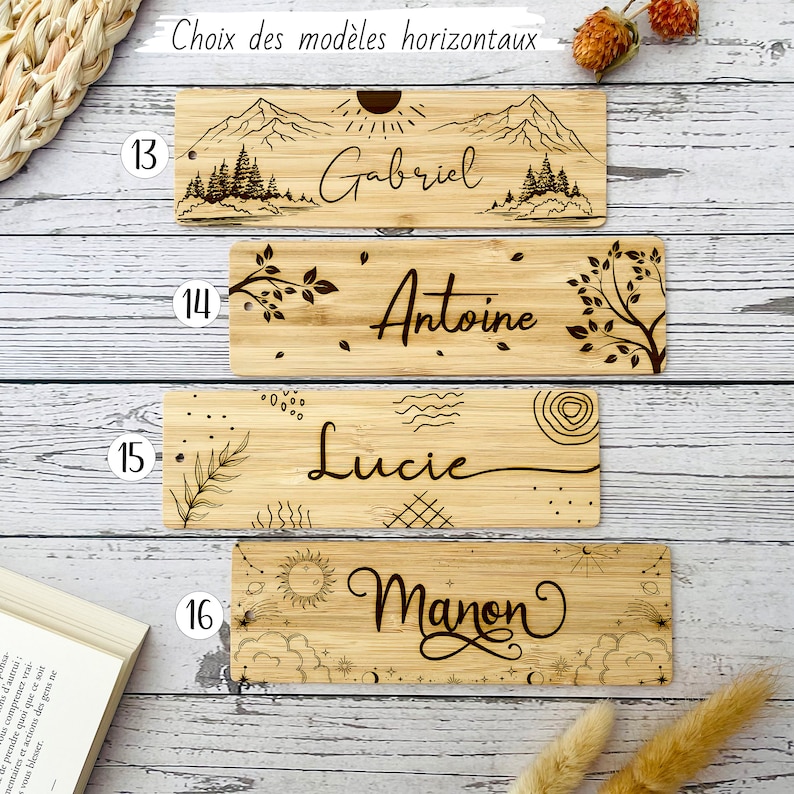Bookmark with personalized message front/back Mother's Day, Father's Day gifts, thank you teacher first name, quote, proverb. image 5