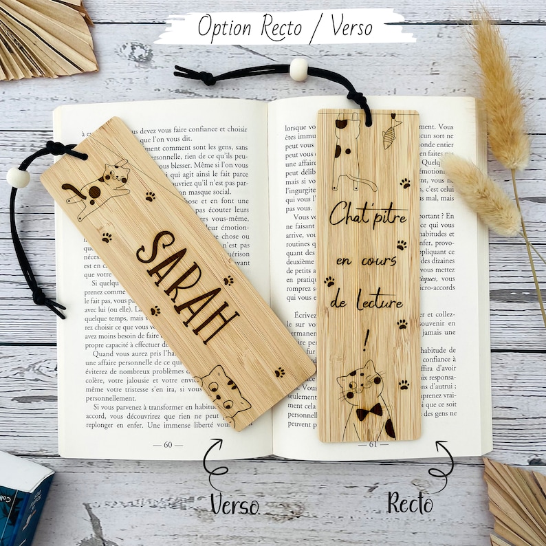 Bookmark with personalized message front/back Mother's Day, Father's Day gifts, thank you teacher first name, quote, proverb. image 6
