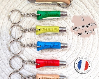 Chaveiro Opinel personalizado – faca Opinel n2 ou n4 gravada com nome – Presente para avô, pai, caminhante, natureza, caça, pesca