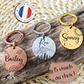 Dog/Cat Tag - Personalized Tag with Owner's Contact Information - Pet Identification Tag - Pet Collar Accessory product logo