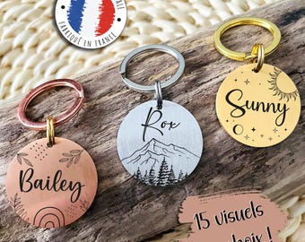 Médaille Chien / Chat - Médaillon Personnalisée Coordonnées du Propriétaire – Etiquette d'identification Animaux – Accessoire Collier Animal