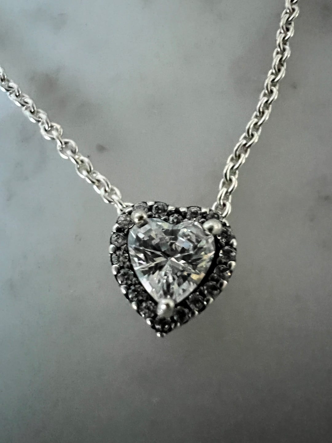 Pandora Heart Necklace In Sterling Silver - Etsy