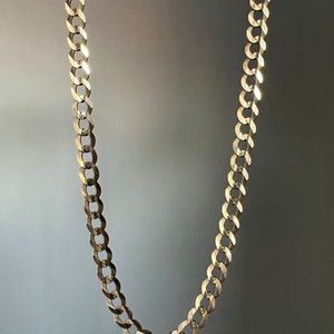 Gold Cuban style link 14k gold chain 22” necklace