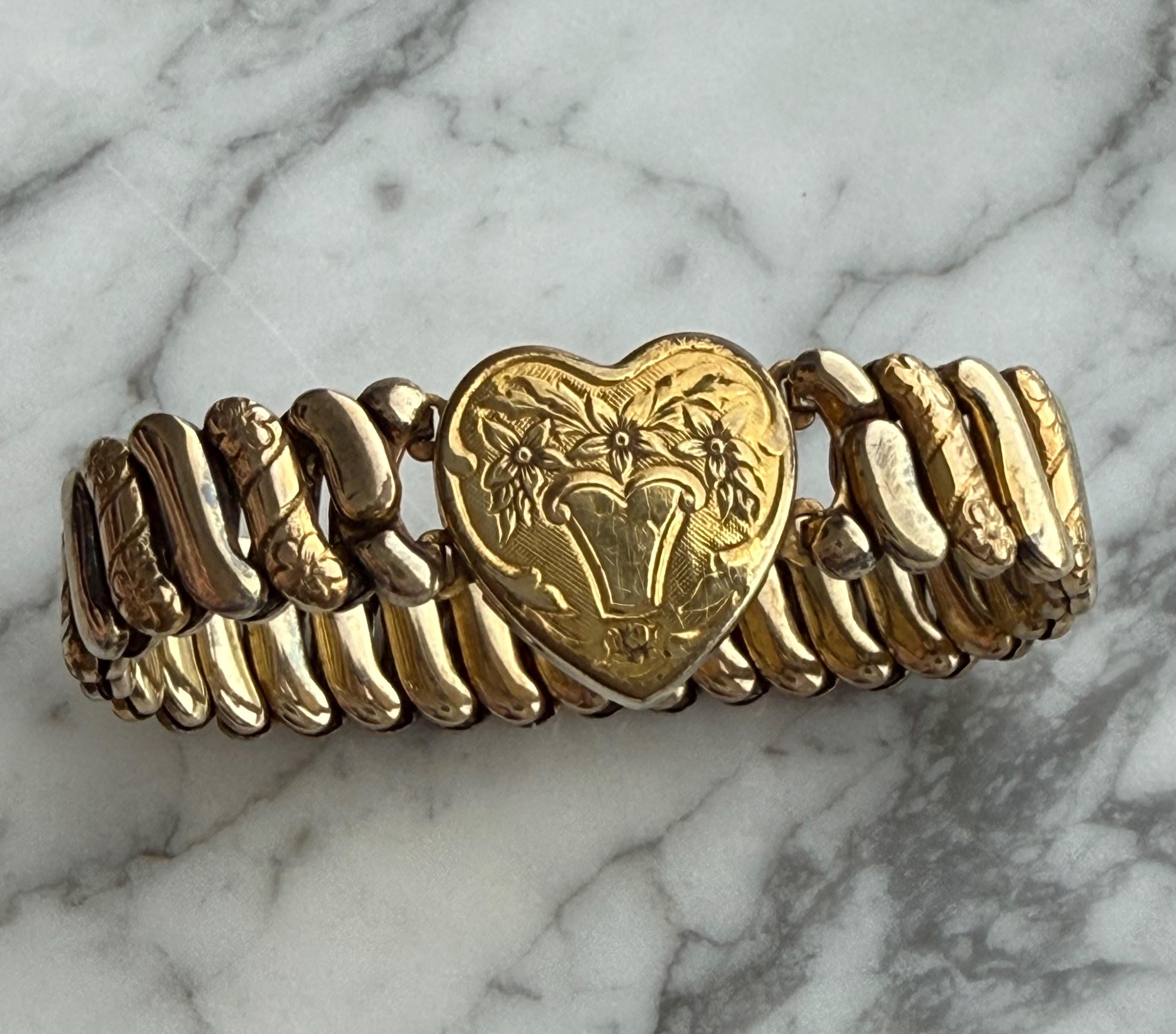 1940s Sweetheart Locket Expansion Bracelet - Etsy