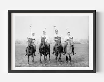 POLO MATCH PRINT | Vintage Polo Photo | Sports Wall Decor For Him | Vintage Sports Photo | Vintage Horse | Vintage Polo | Ralph Lauren Decor