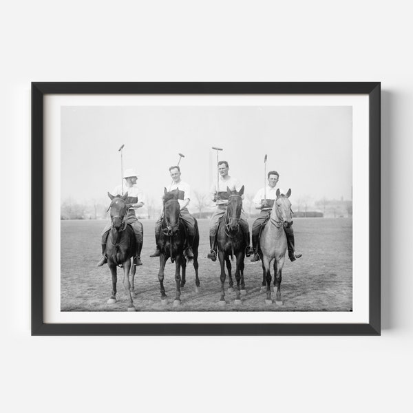 POLO MATCH PRINT | Vintage Polo Photo | Sports Wall Decor For Him | Vintage Sports Photo | Vintage Horse | Vintage Polo | Ralph Lauren Decor