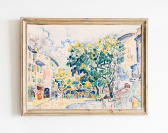 Vintage Paul Signac Watercolor Landscape Art Print (Digital Download)