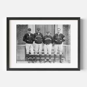 GEORGETOWN BASEBALL PHOTO | Vintage Sports Photo | Baseball Wall Art | Black and White Photo | Baseball Print | Pub Room Decor |