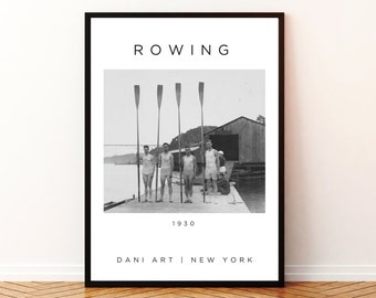 Vintage Penn Ruder Team Foto | 1930er Jahre Crew Poster (Digitaler Download)