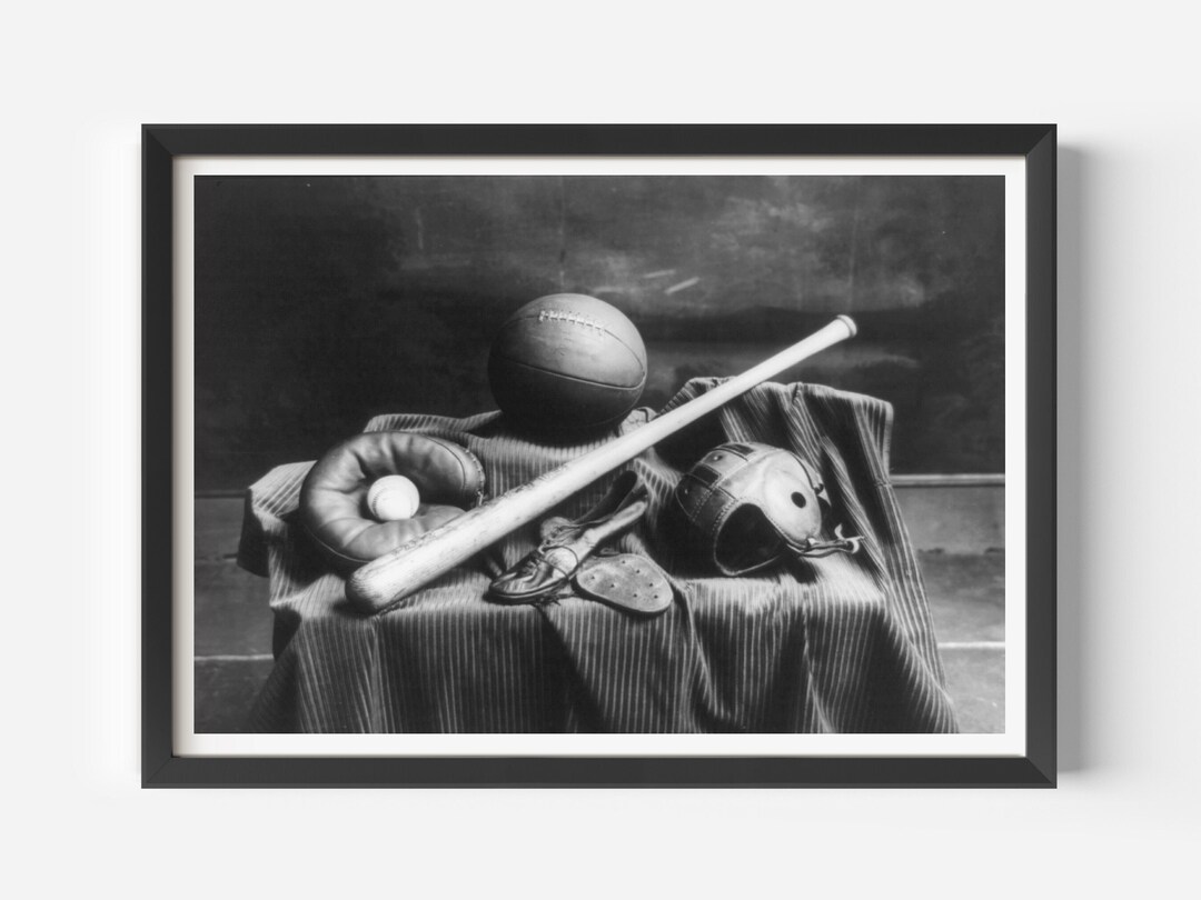 BASEBALL PRINT Vintage Sports Art Baseball Wall Art Etsy