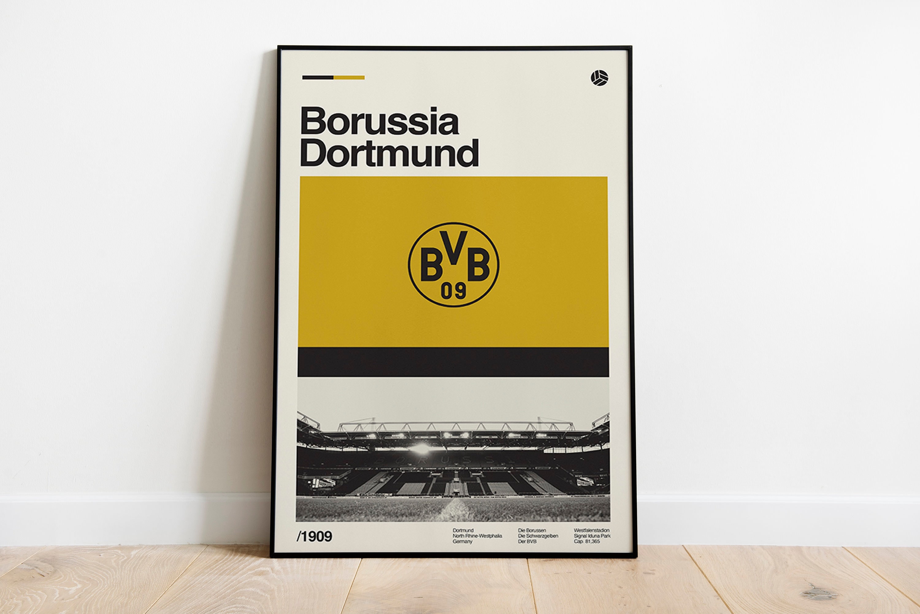 Borussia Dortmund Poster, Signal Iduna Park Stadium Poster , Football  Posters, Soccer Print , Wall Decor, Minimalist Football Wall Art - Etsy