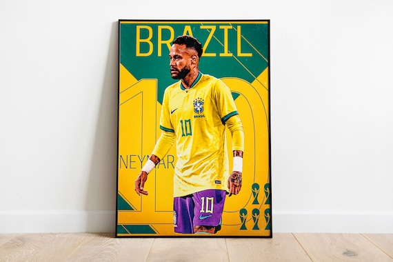 Premium Vector  Brazil football soccer poster illustration for