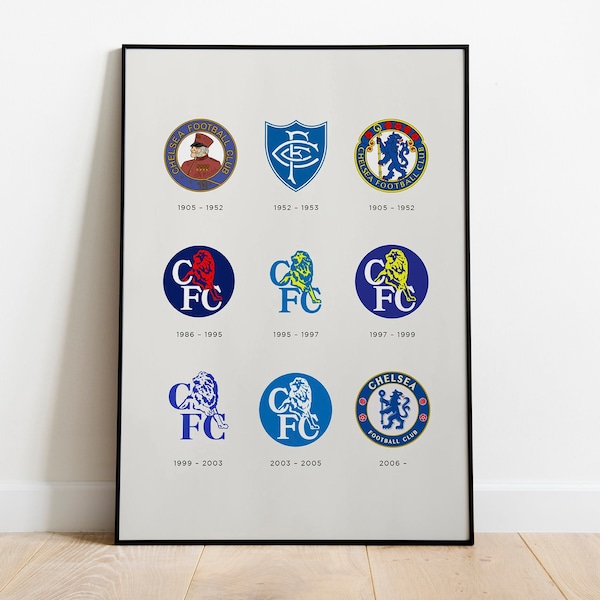 Chelsea FC Poster, Chelsea Logo Poster, Football Posters, Soccer Print , Wall Decor, Premium Posters, Minimalist Football Wall Art