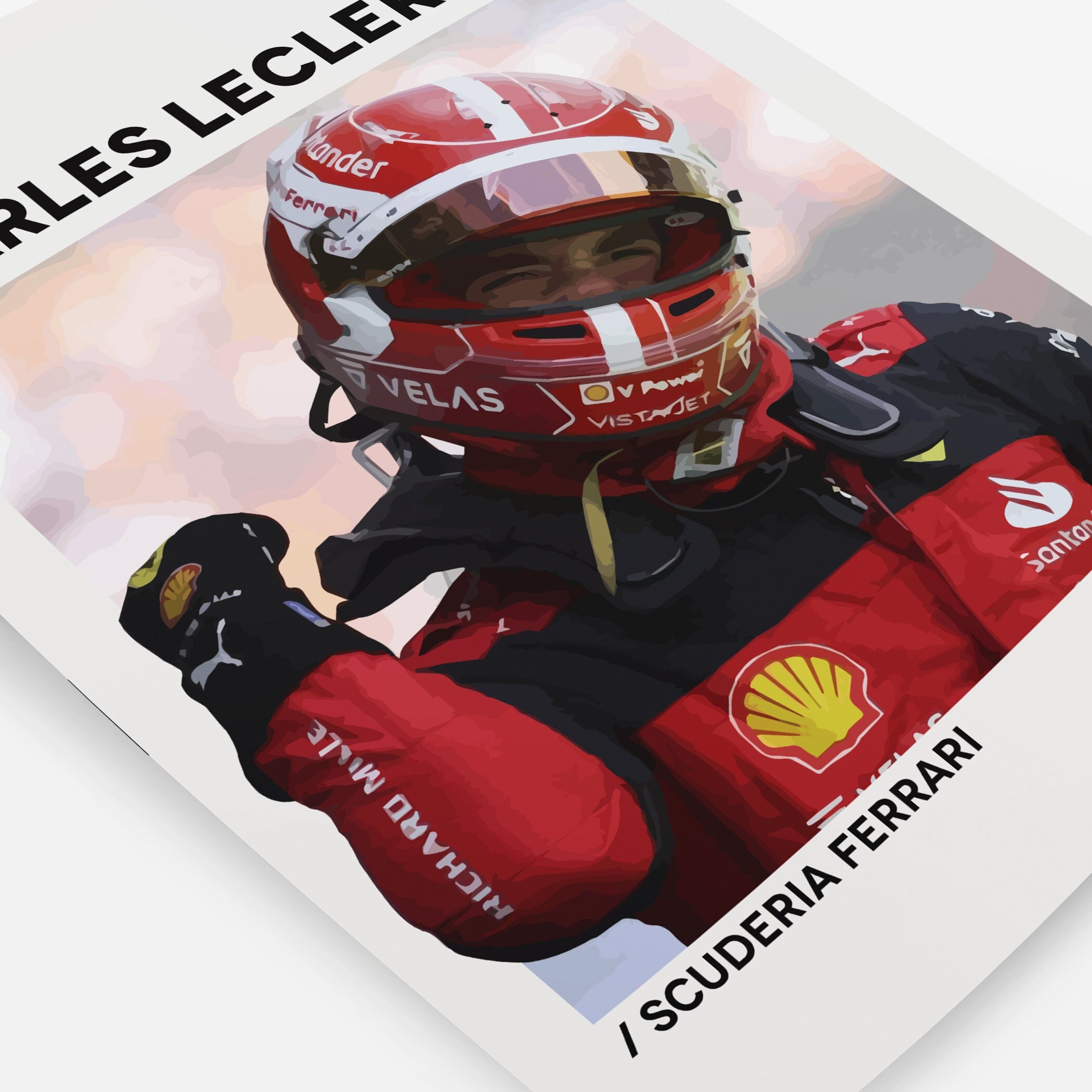 Discover Charles Leclerc Poster, F1 Racing Poster, Formula 1 Poster, Motorsports