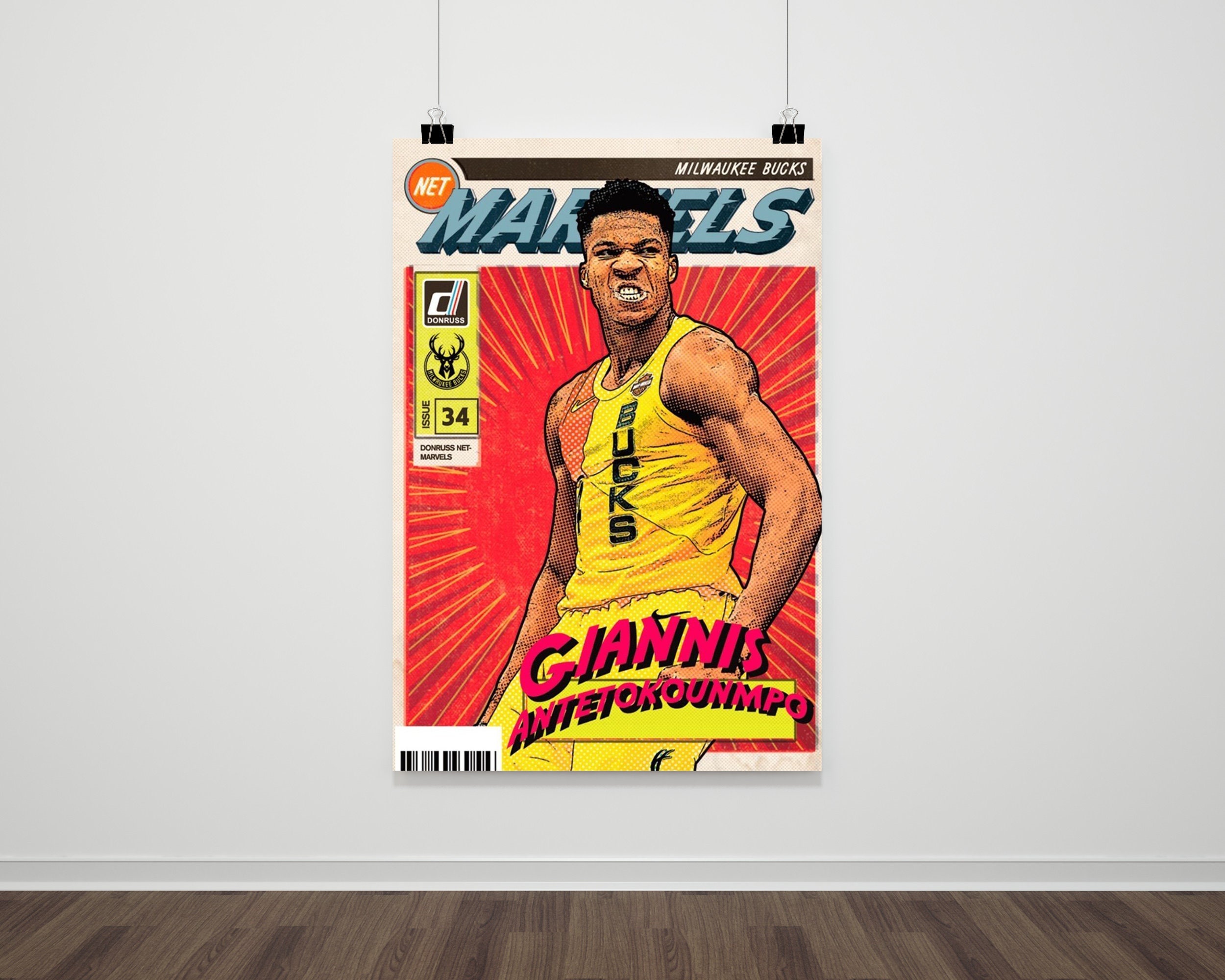 Giannis Antetokounmpo Poster NBA Posters Wall Art Wall Etsy