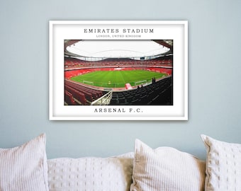 Arsenal Poster, Emirates Stadium Poster, Football Posters, Soccer Print , Wall Decor, Premium Posters, Minimalist Football Wall Art