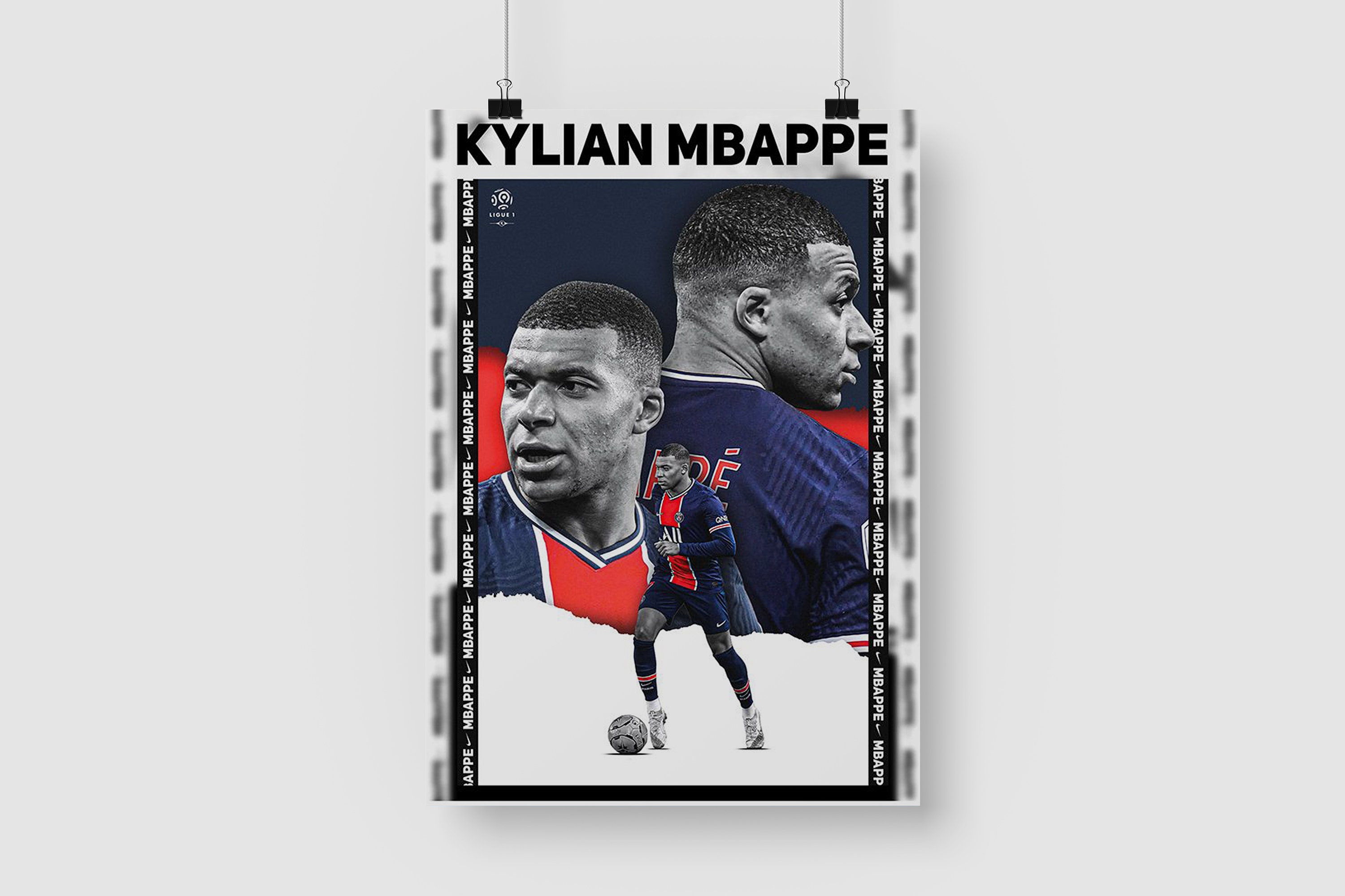Kylian Mbappe Équipe De France Poster