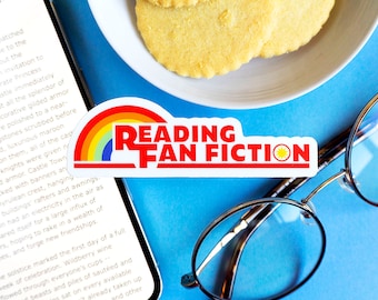 Reading Fan Fiction Waterproof Vinyl Sticker
