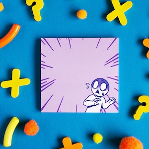 Anime Inspired Shocked Sticky Note
