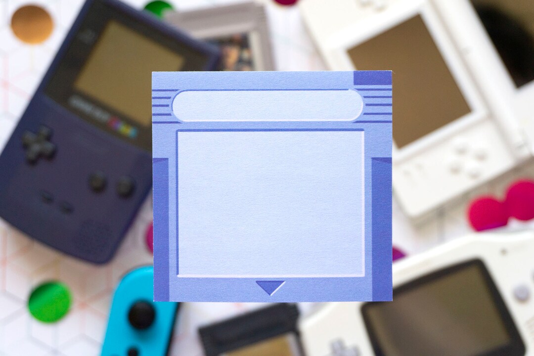 Nintendo Gameboy Notepad Blue Gameboy Cartridge Sticky Note - Etsy