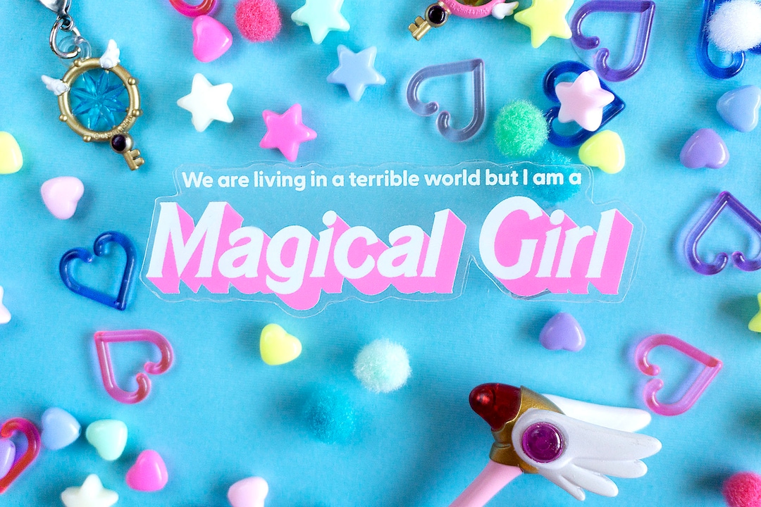 Magical Girl Vinyl Sticker - Etsy