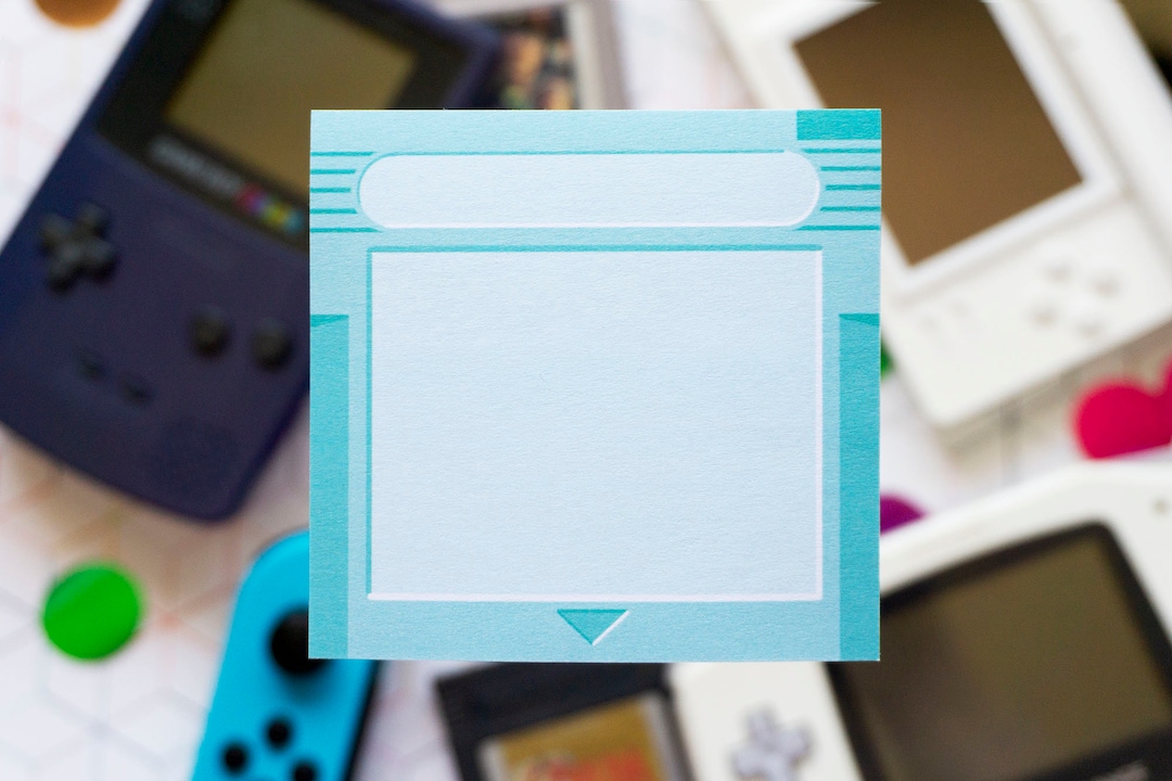 Turquoise Sticky Note Turquoise Gameboy Cartridge Sticky Note - Etsy