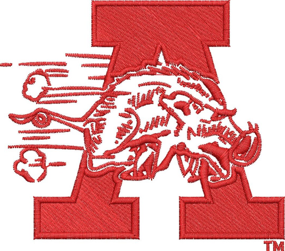 Arkansas Razorbacks Embroidery File PES Only Etsy
