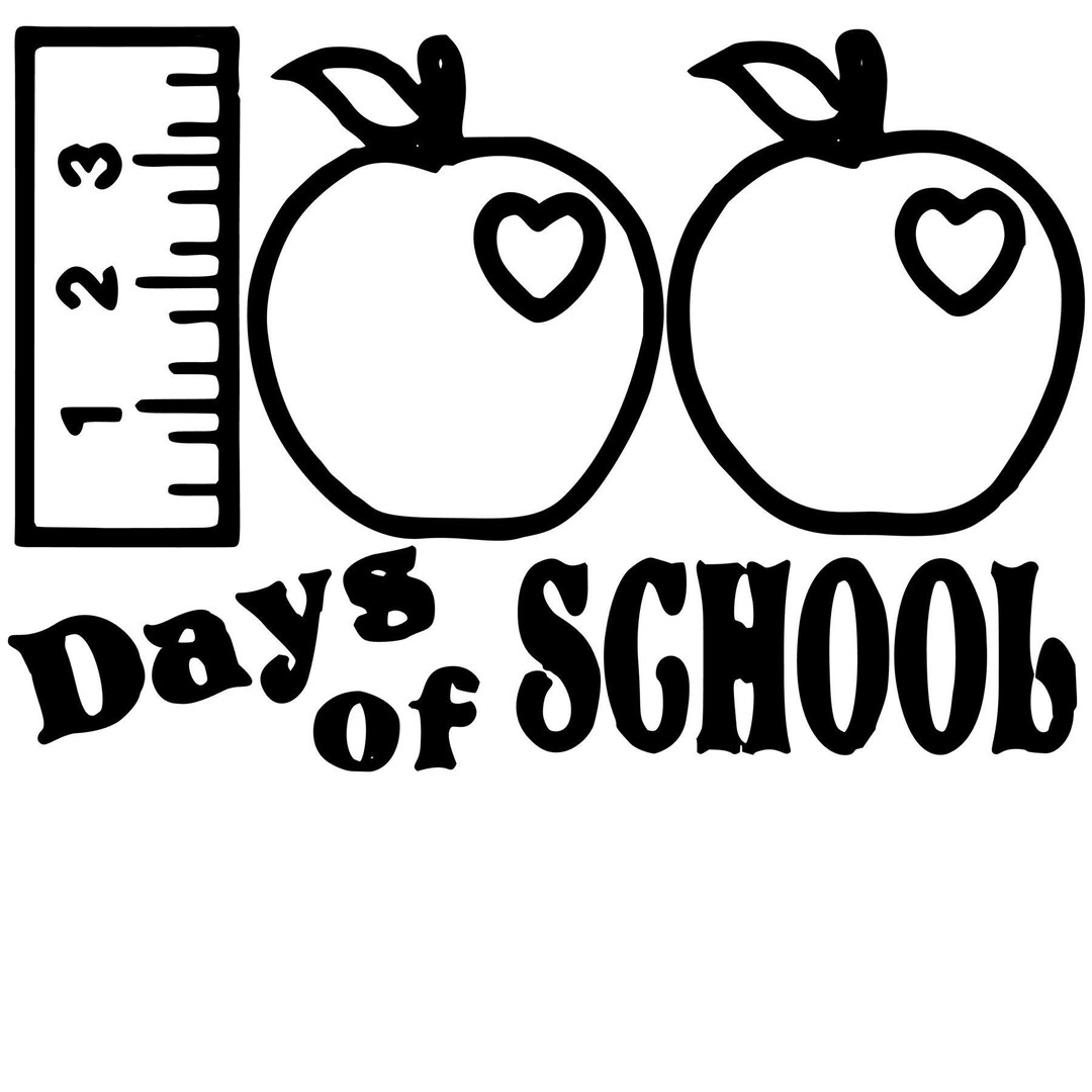 100 Days of School PNG JPEG - Etsy