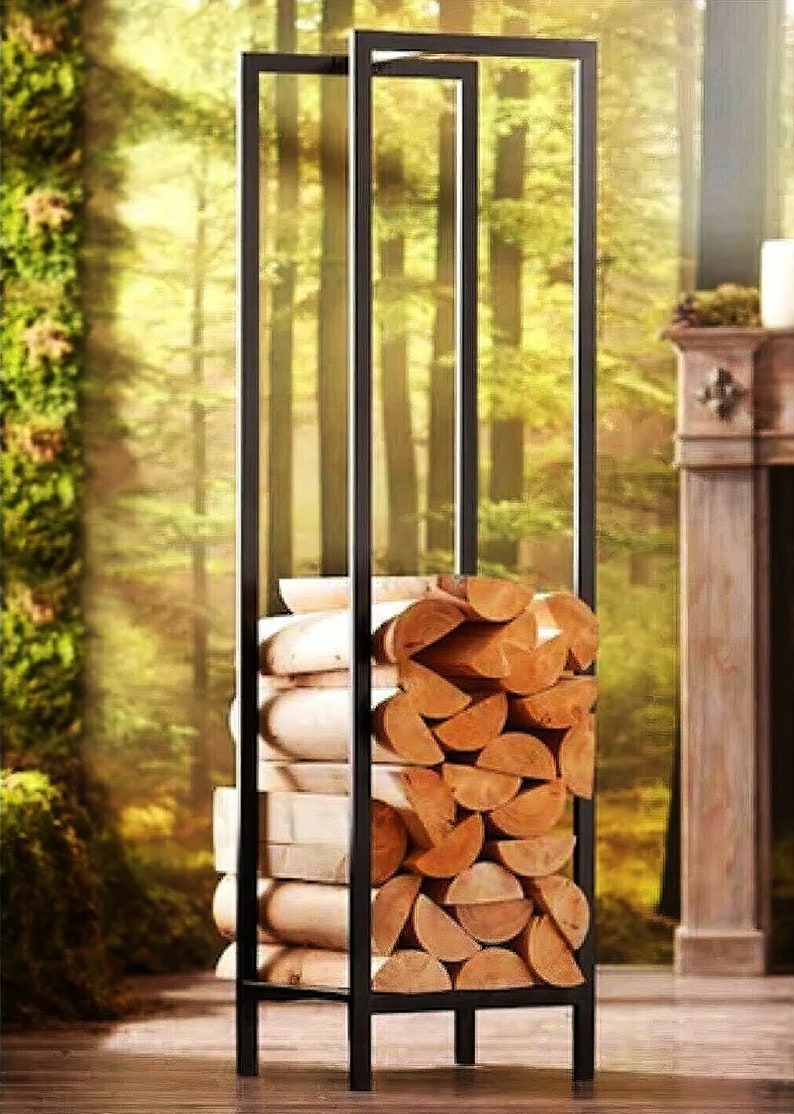 Holder Firewood Rack Firewood Shelf Firewood Storage Etsy